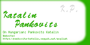 katalin pankovits business card